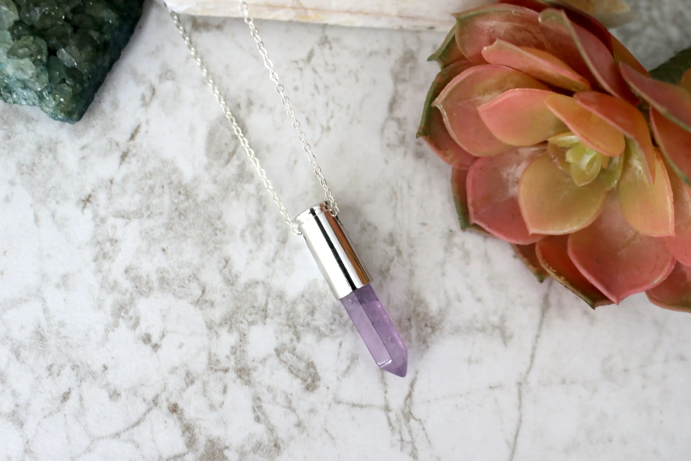 Give Life // Quartz Bullet Necklace, 925 Sterling Silver, A Modern Bohemian, Gifts // BH-N011