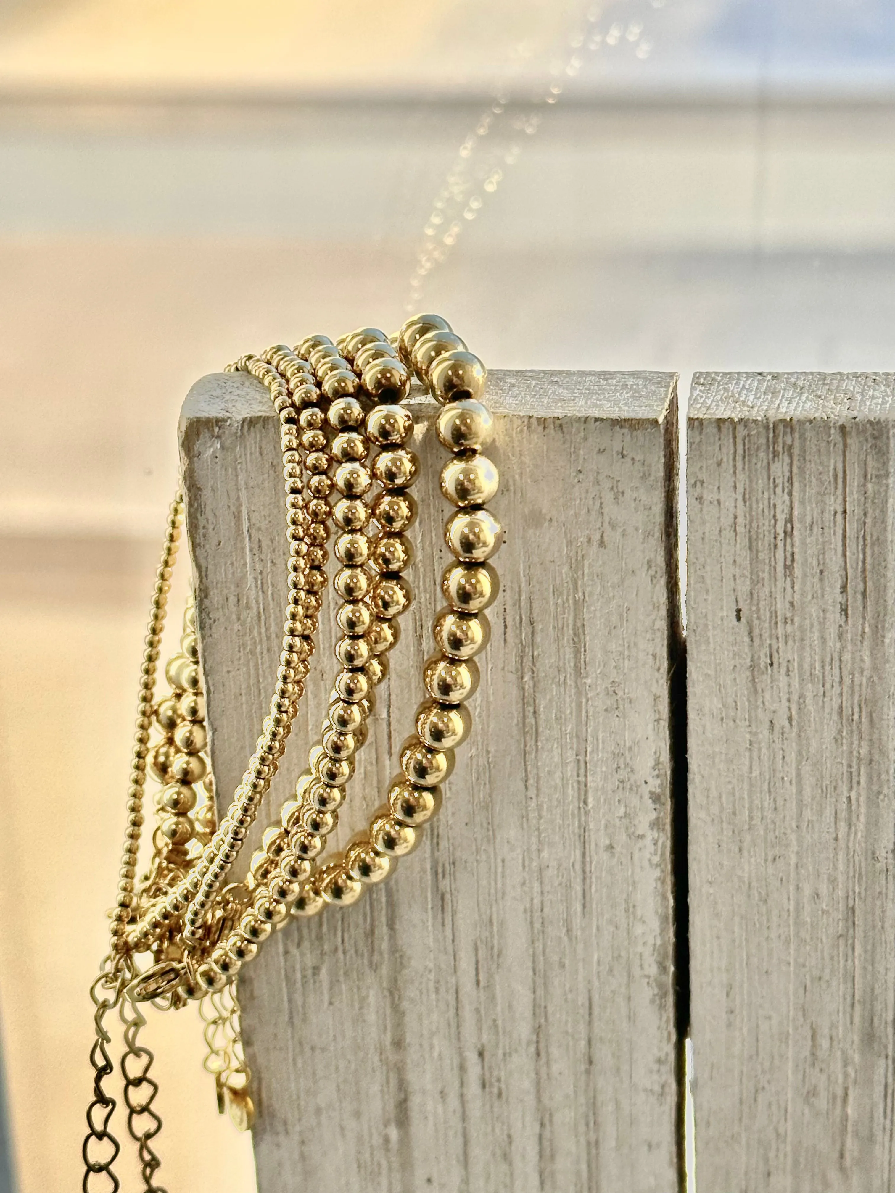 GOLD BALL BRACELETS - Stack or Individual