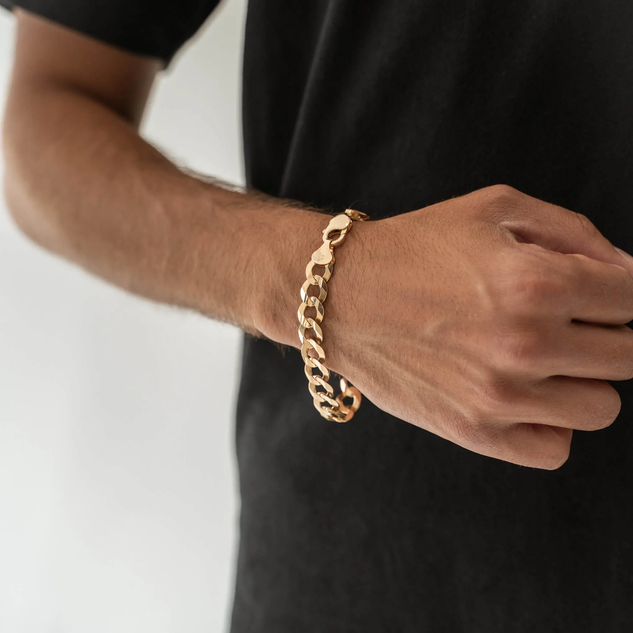 Gold Curb Link Bracelets