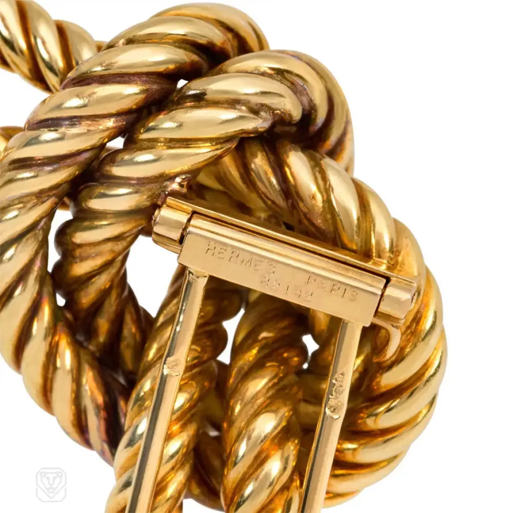 Gold knot brooch, Hermès