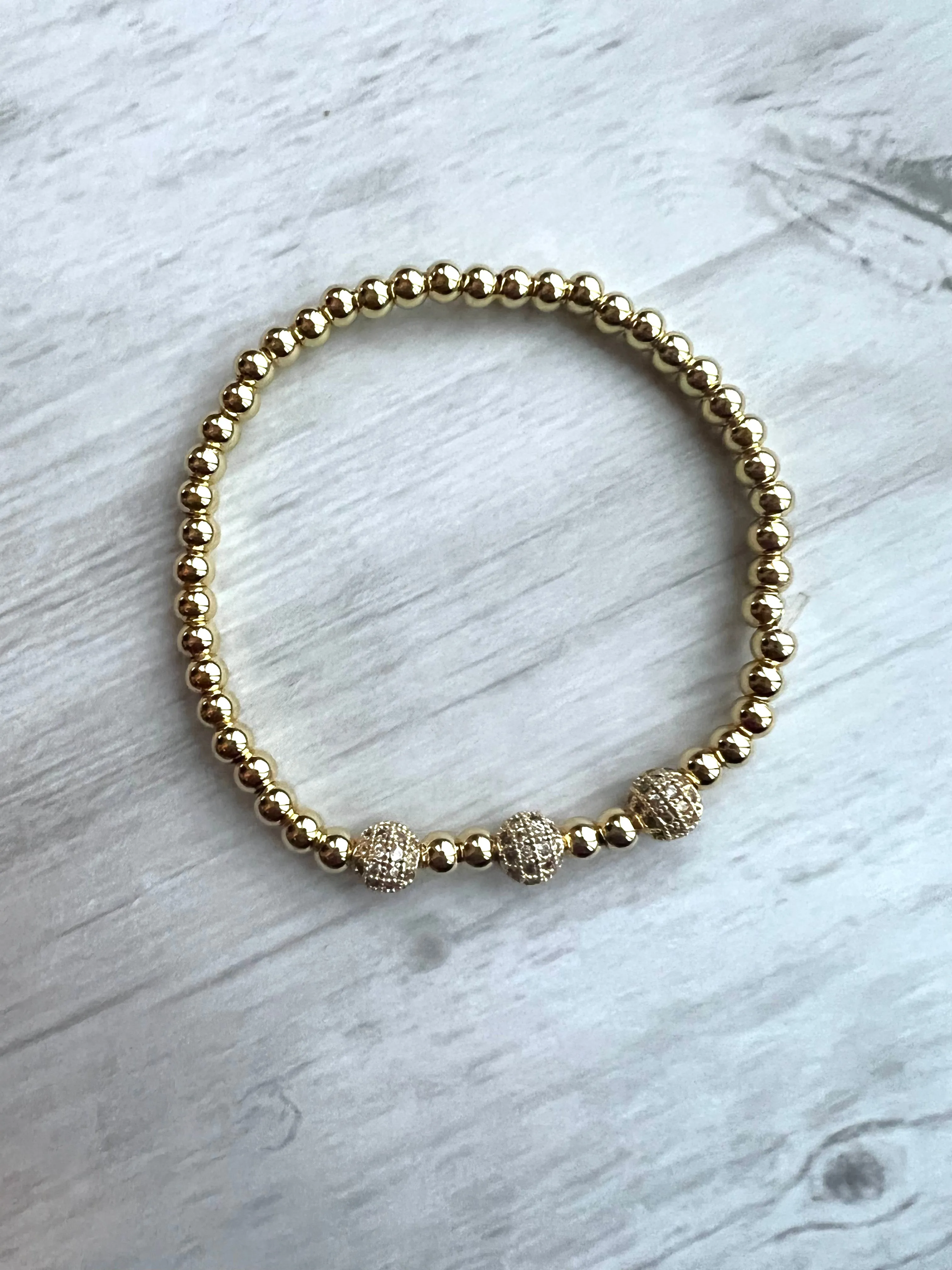 GOLD PLATED CRYSTAL BRACELET