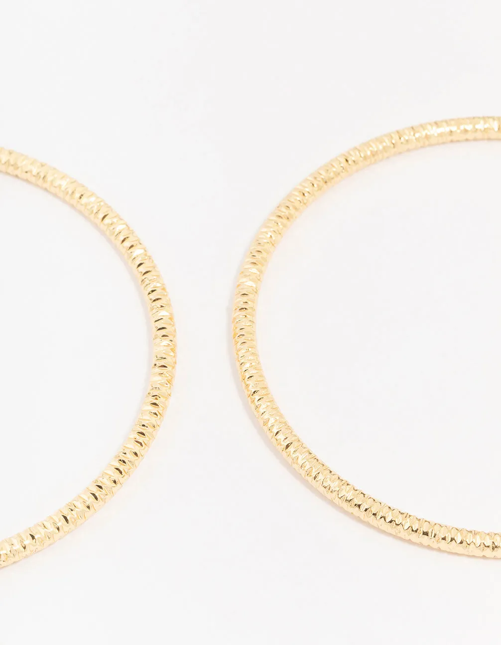 Gold Plated Texture Bangle 3-Pack