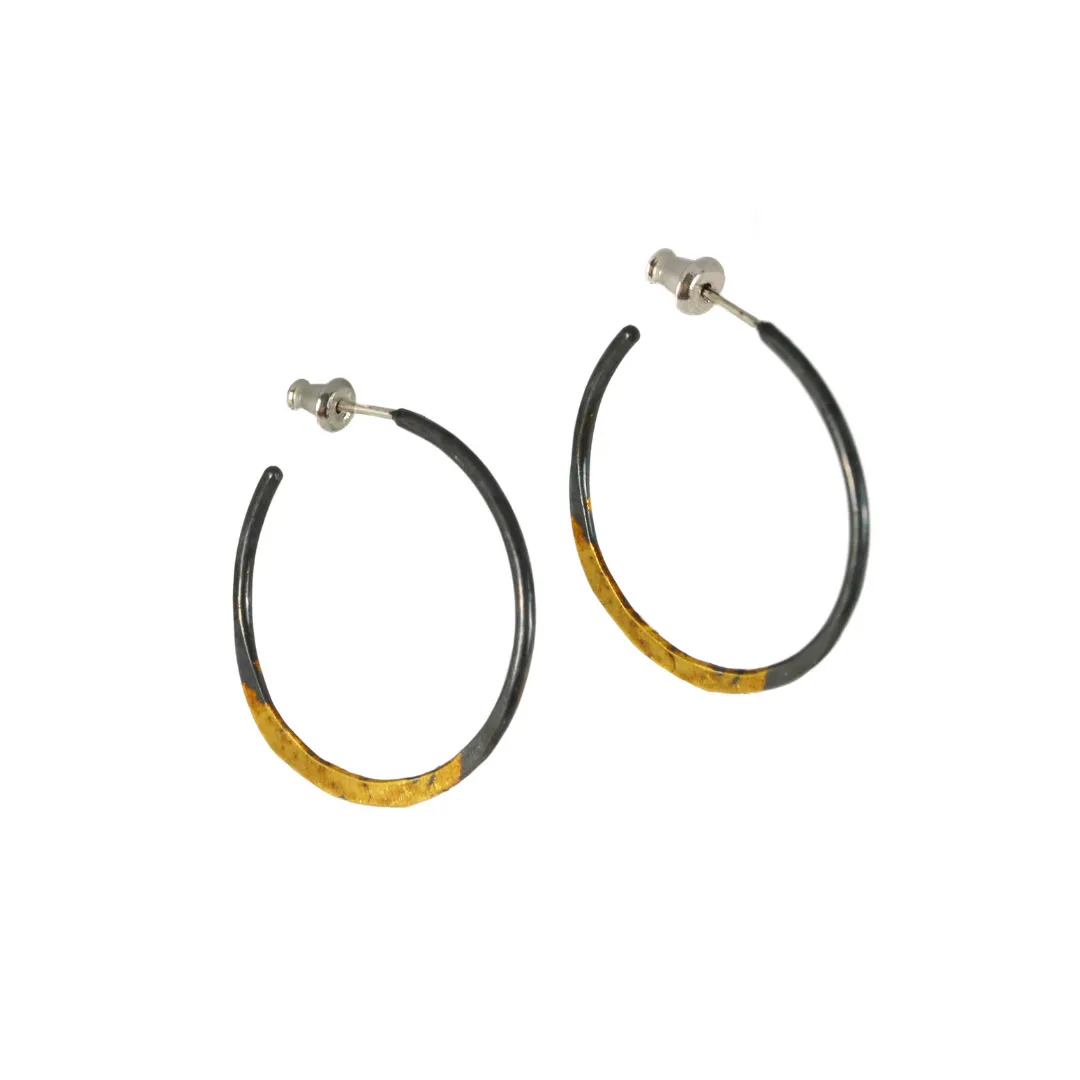 Half Gold Sickle Hoop