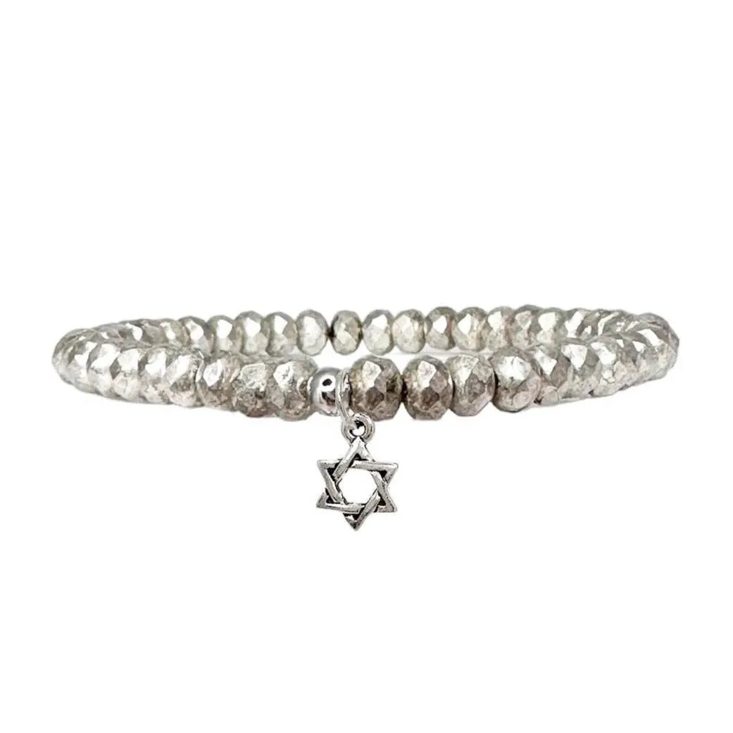 Harper Cz Star of David Charm  Bracelet