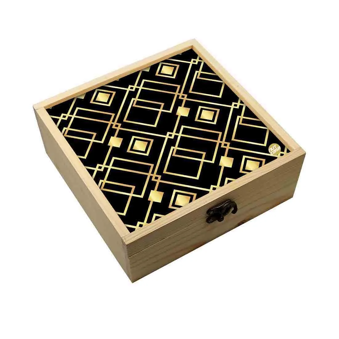 Jewellery Box Wooden Jewelry Organizer -  Geometric