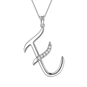 Letter Initial E Necklaces Pendant Women Girls Name Jewelry Gift 925 Sterling Silver