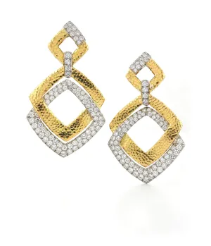 Madison Double Square Earrings