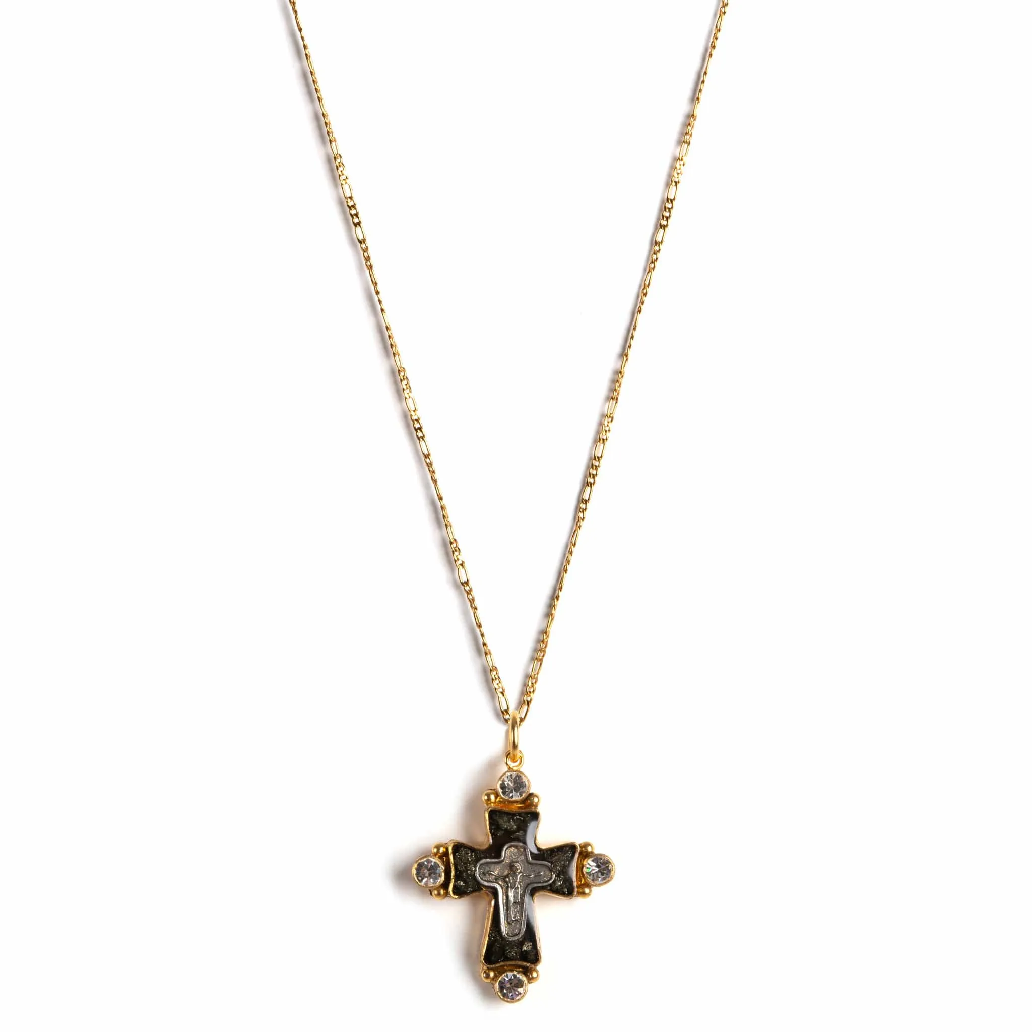 Maria Cross Charm Necklace