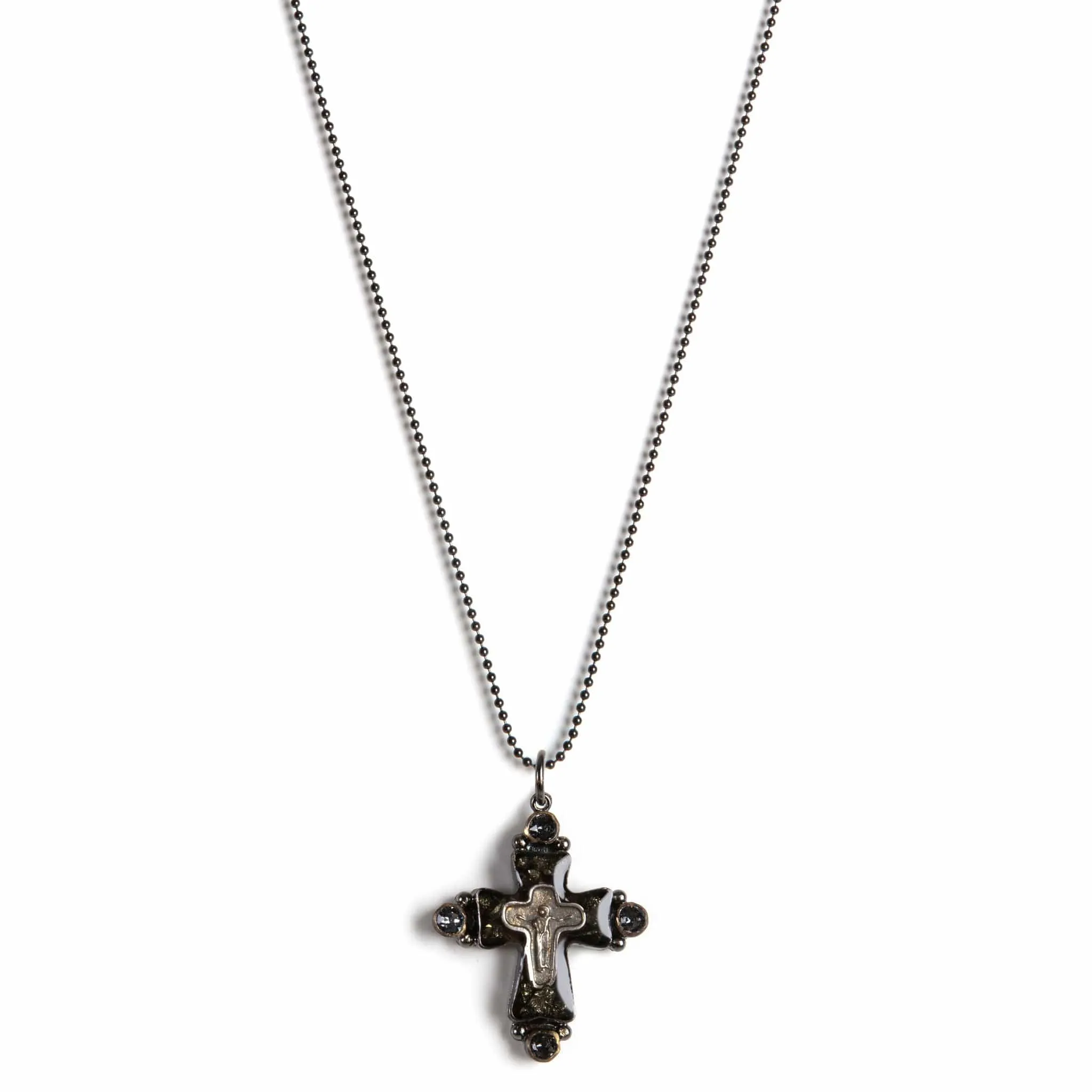 Maria Cross Charm Necklace