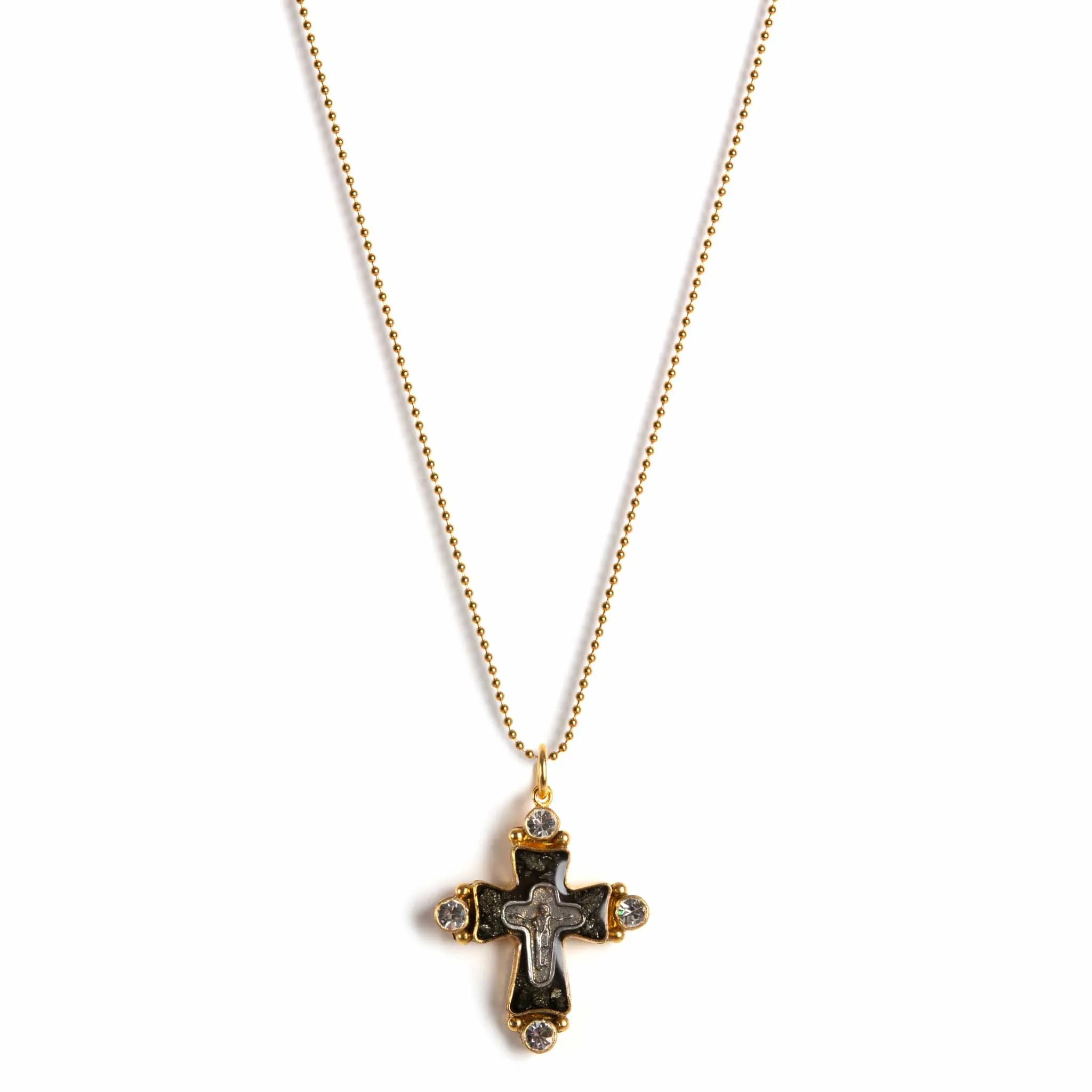 Maria Cross Charm Necklace