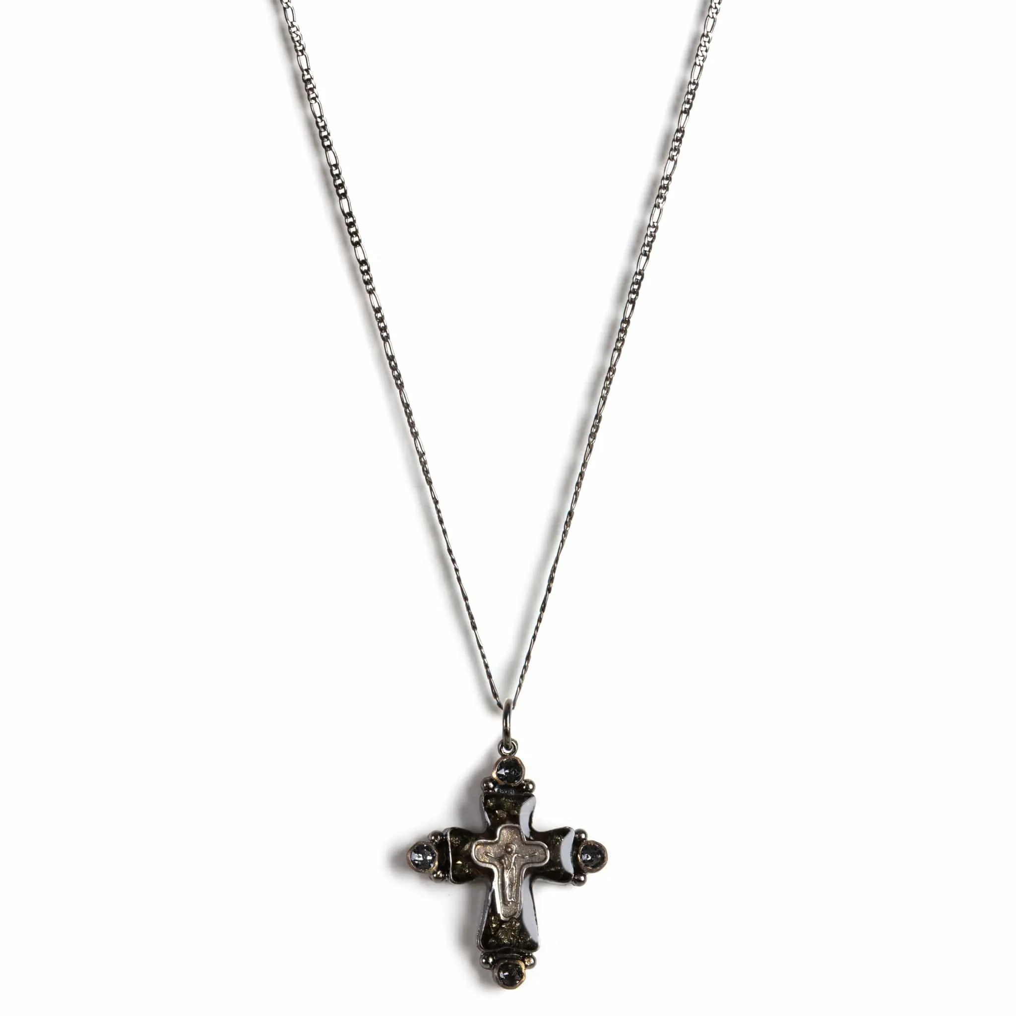 Maria Cross Charm Necklace