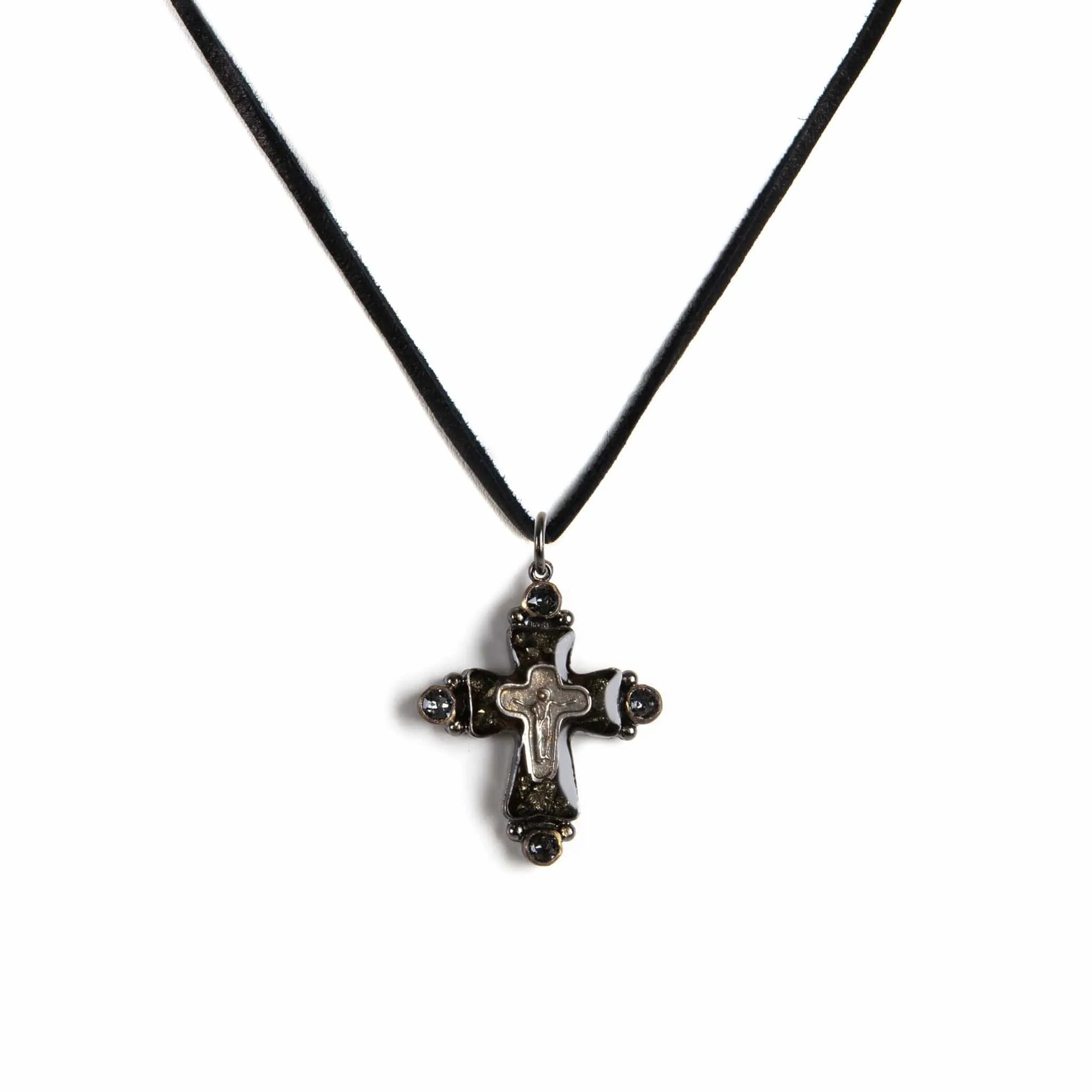 Maria Cross Charm Necklace