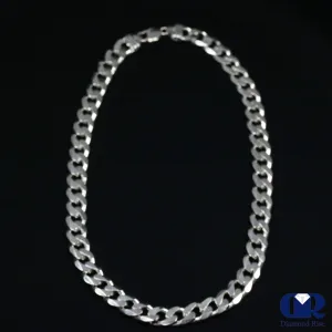 Men's Cuban Chain Necklace In .925 Sterling Silver 13 mm