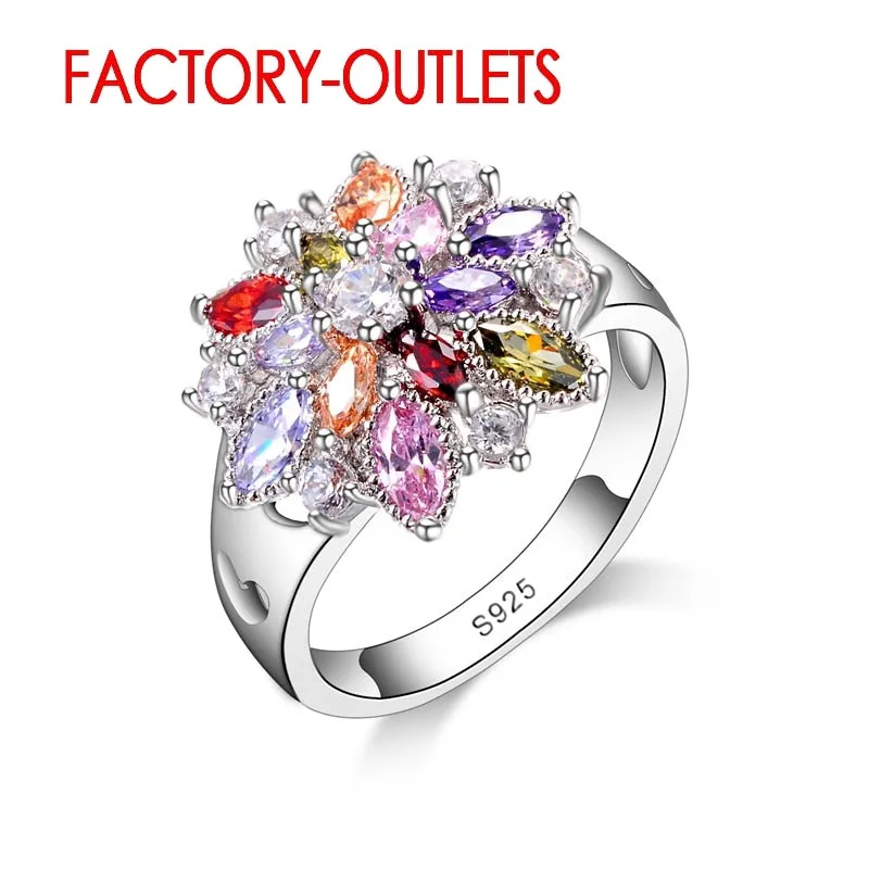 Multi Color Floral Design Ring