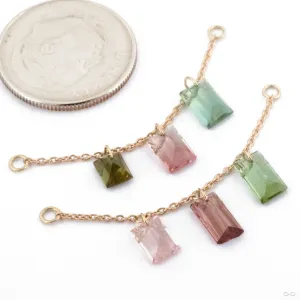 Natural Tourmaline Chain in Gold from Diablo Organics