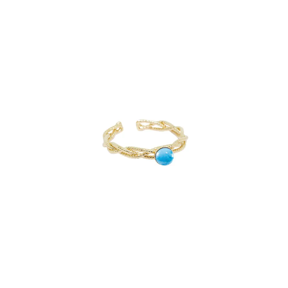 Nilai Twisted Turquoise Ring