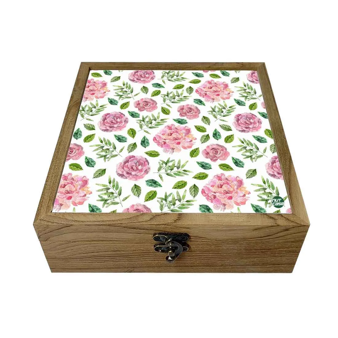 Nutcase Designer Jewellery Box for Wedding  - Unique Gifts -Pink Flower Pattern