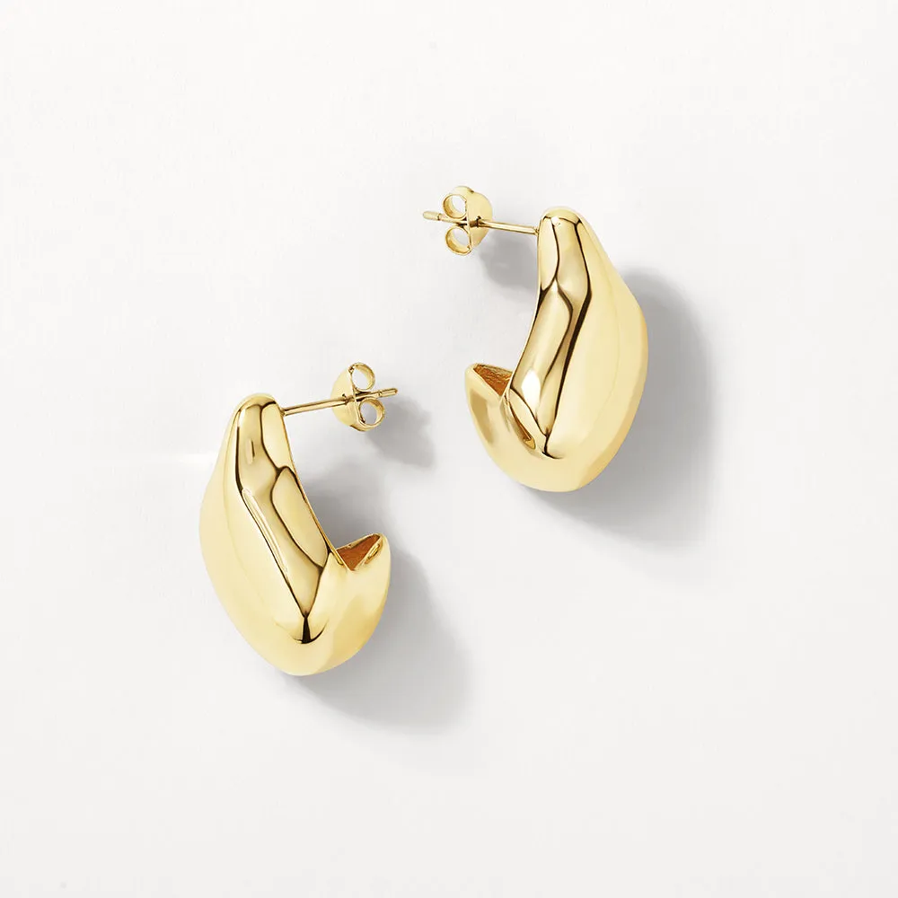 Organic Drop Earrings in Gold