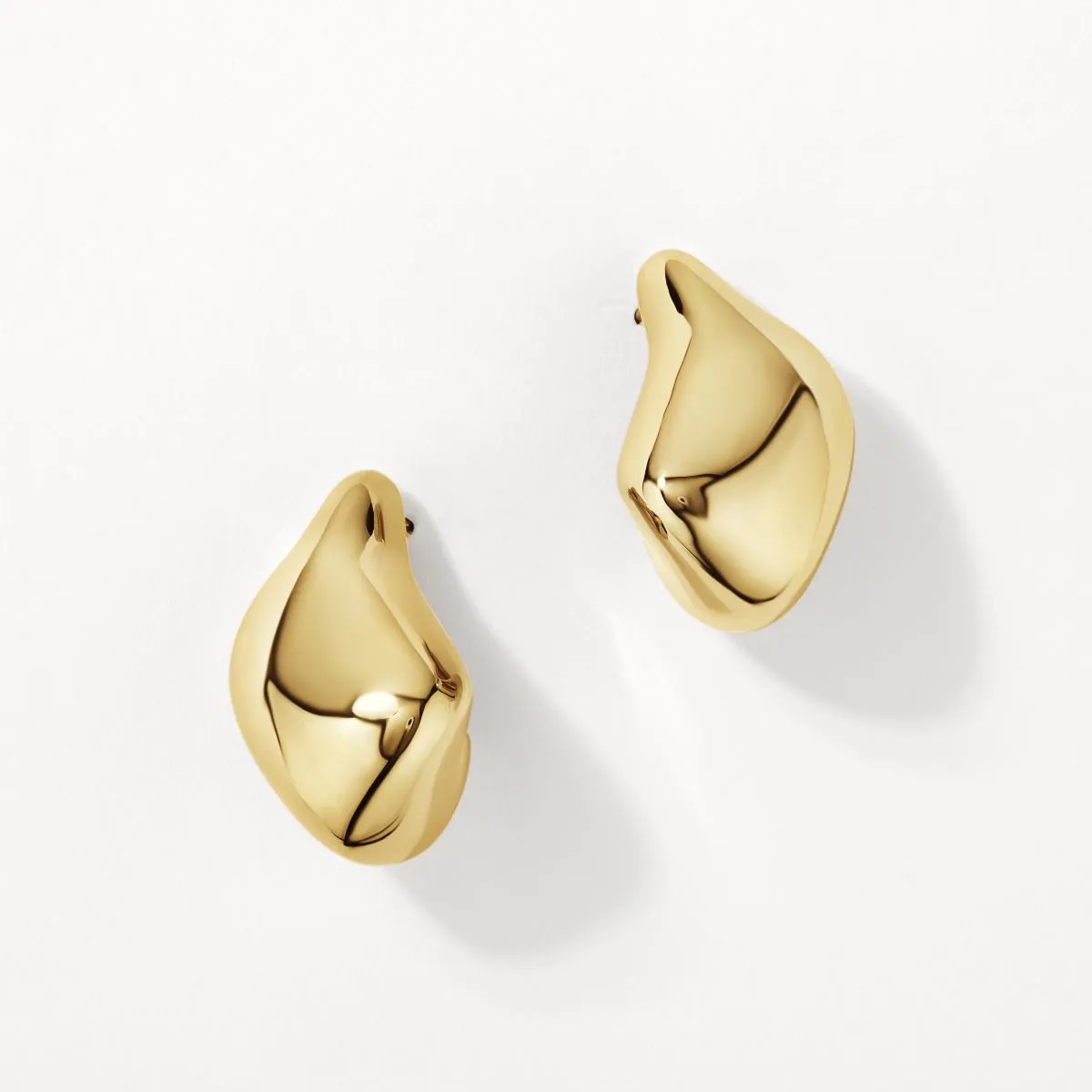 Organic Drop Earrings in Gold