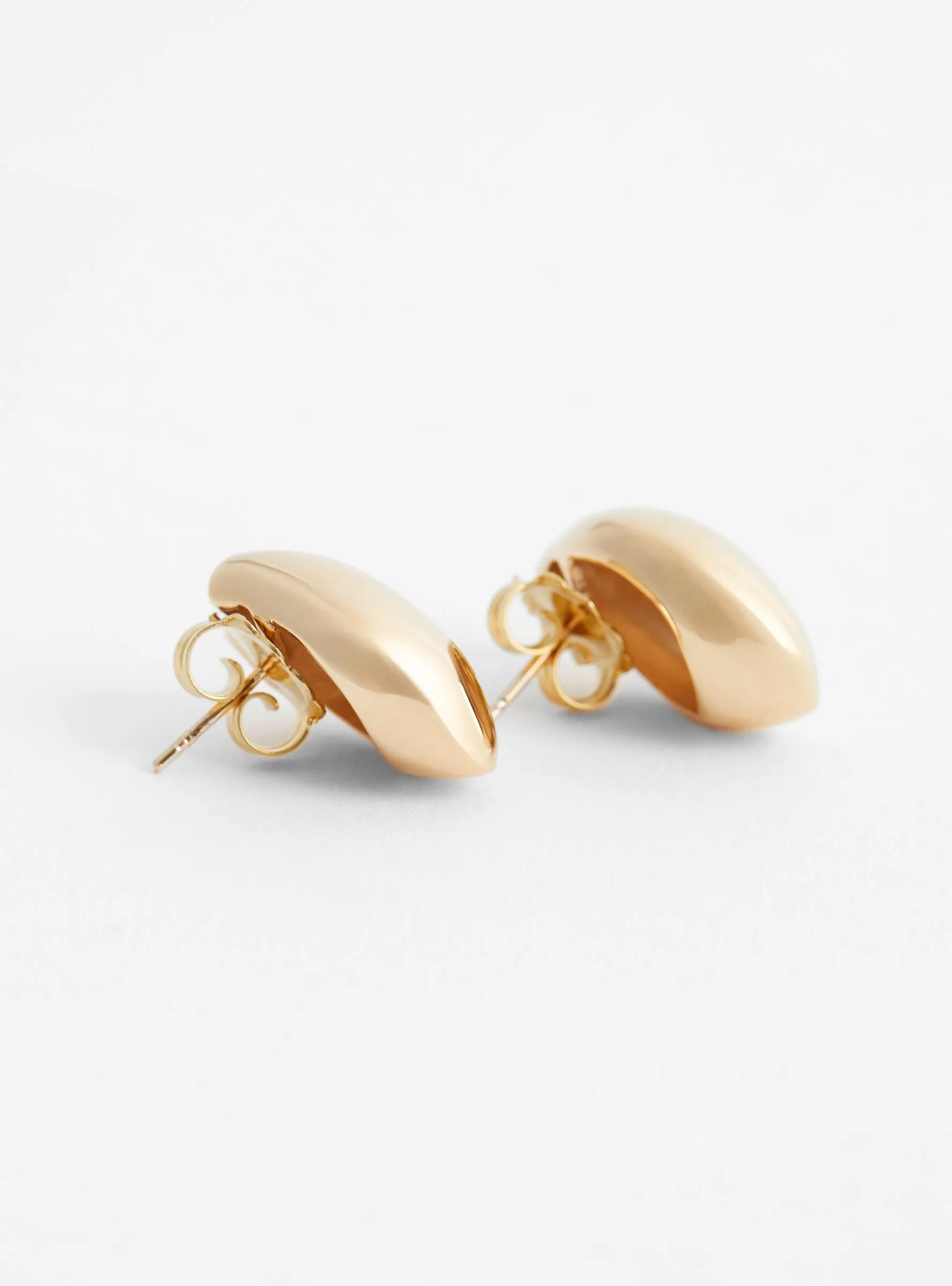 Organic Shape Earrings Gold Plated