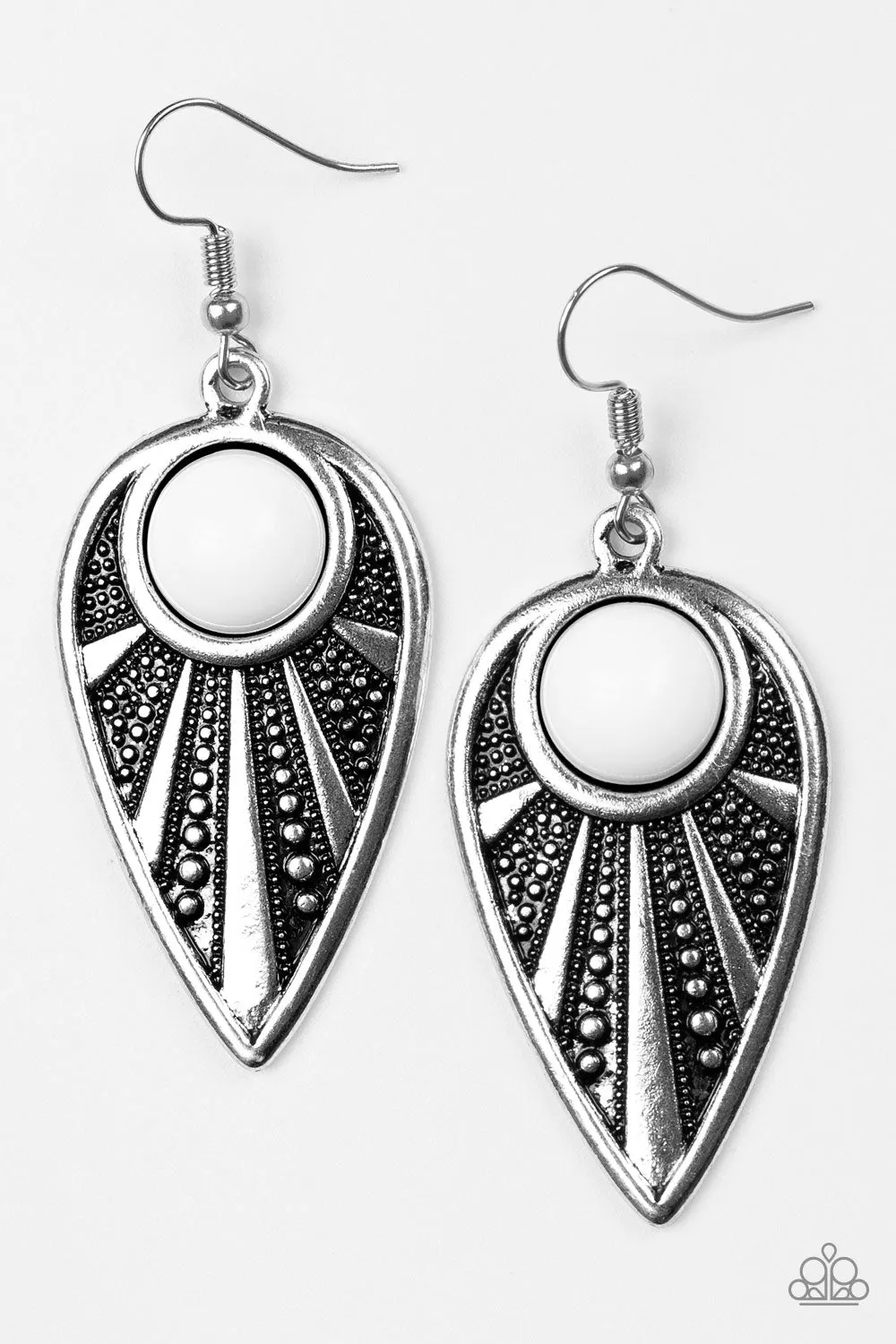 Paparazzi Earring ~ Take A WALKABOUT - White