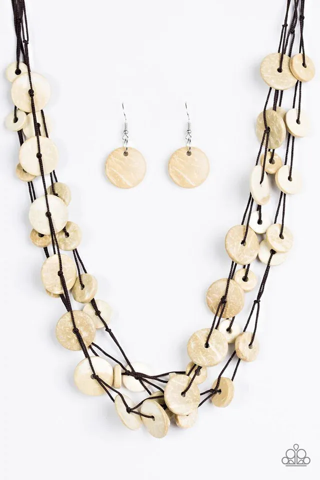 Paparazzi Necklace ~ Bermuda Beach House - White