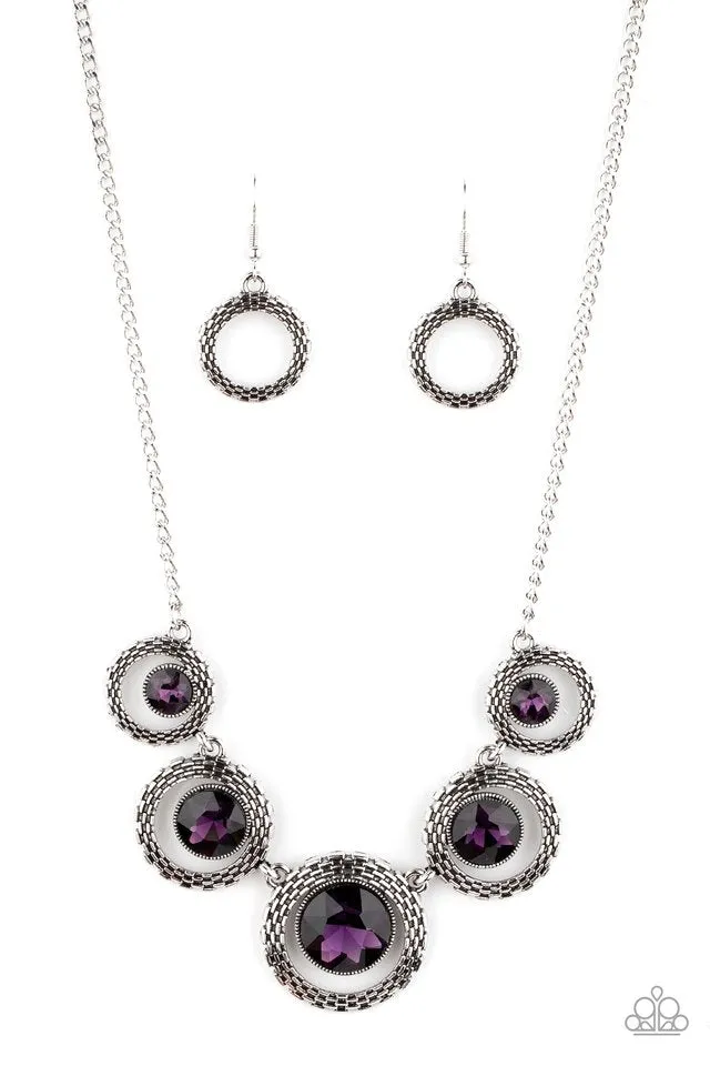 Paparazzi Necklace ~ PIXEL Perfect - Purple