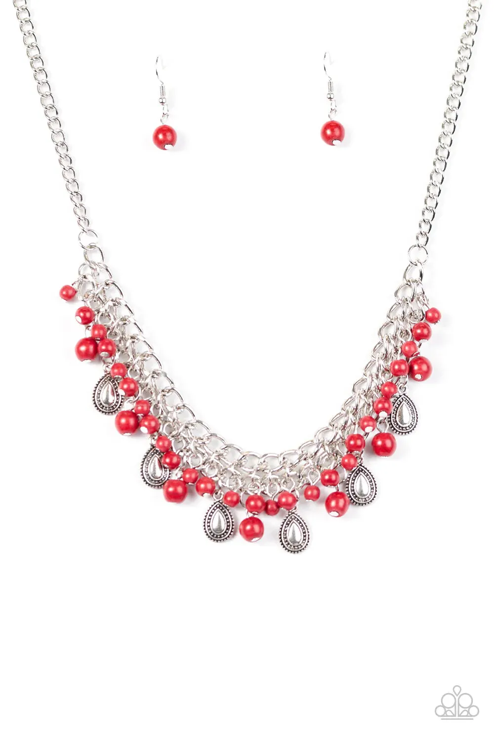 Paparazzi Necklace ~ PRIMAL Donna - Red