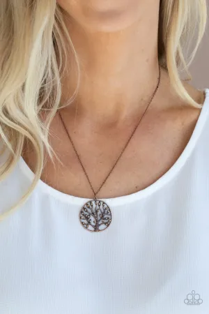 Paparazzi Necklace ~ Save The MONEY Trees - Copper