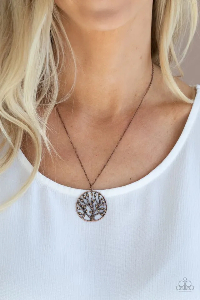 Paparazzi Necklace ~ Save The MONEY Trees - Copper