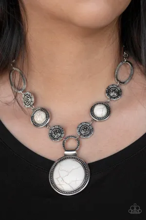 Paparazzi Necklace ~ Sedona Drama - White