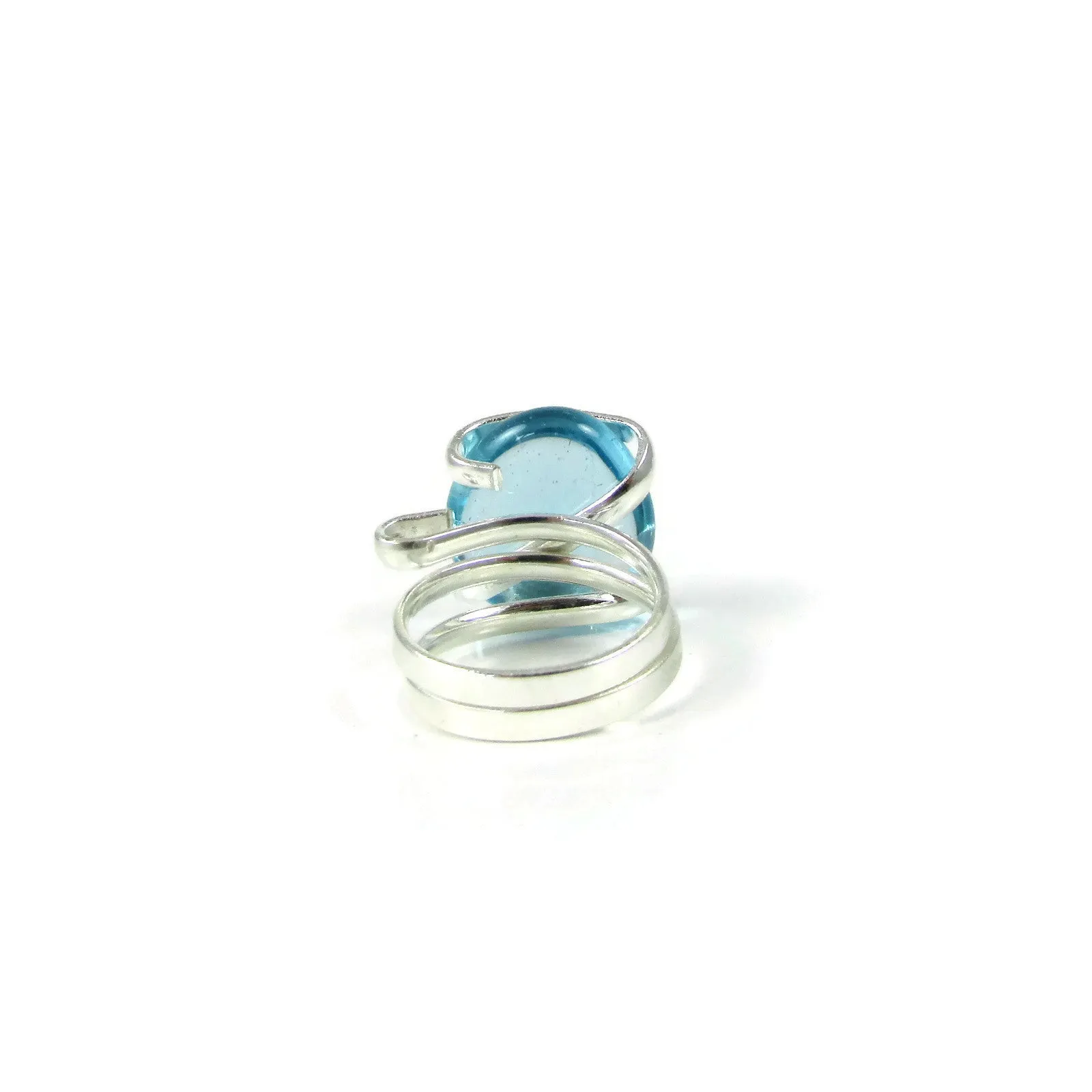 Parallel Ring - Sky Blue Crystal