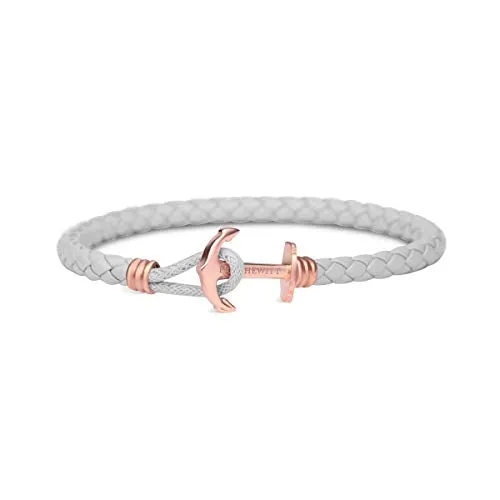 Paul Hewitt Phrep Lite Leather Rose Gold / Grey Bracelet - M