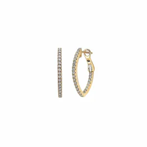 Precious Pastel Diamond V Hoop Earrings