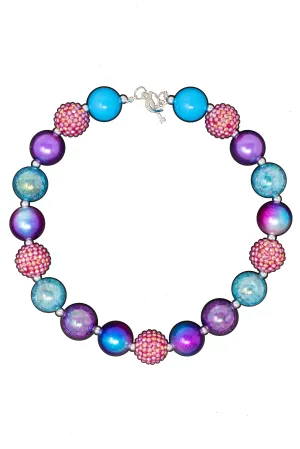 Purple & Blue Gradient Bubblegum Necklace