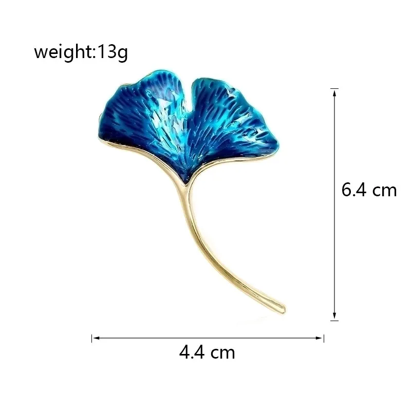 Retro Ginkgo Leaf Alloy Unisex Brooches