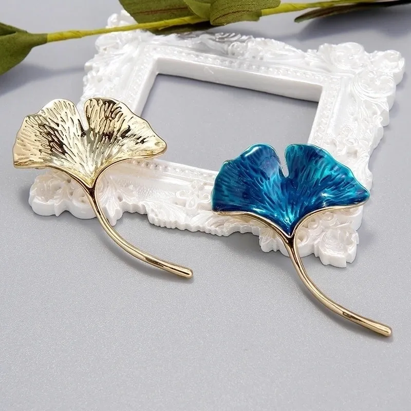 Retro Ginkgo Leaf Alloy Unisex Brooches