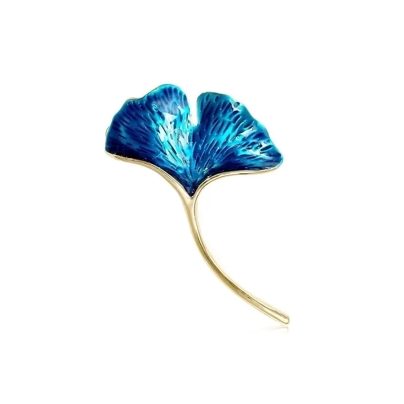 Retro Ginkgo Leaf Alloy Unisex Brooches