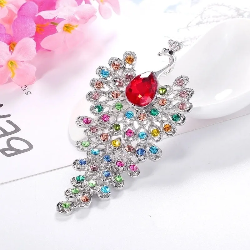 Retro Pin Animal Alloy Plating Artificial Gemstones Unisex Brooches