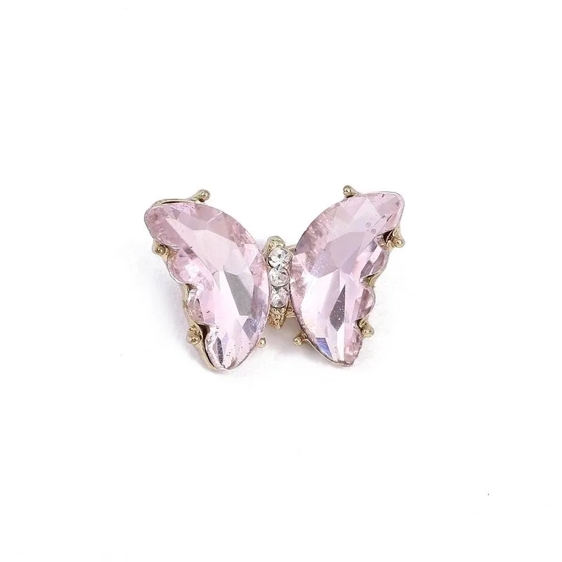 Retro Pin Butterfly Imitation Pearl Alloy Rhinestone Women'S Brooches