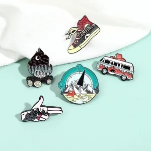 Retro Pin Cartoon Alloy Stoving Varnish Unisex Brooches