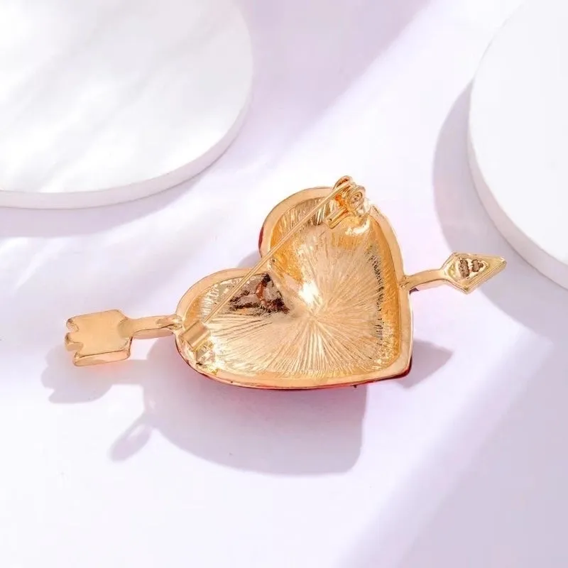 Retro Pin Heart Shape Zinc Alloy Enamel Women's Brooches