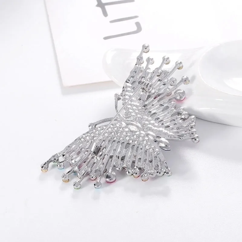 Retro Pin Insect Alloy Diamond Artificial Gemstones Women'S Brooches