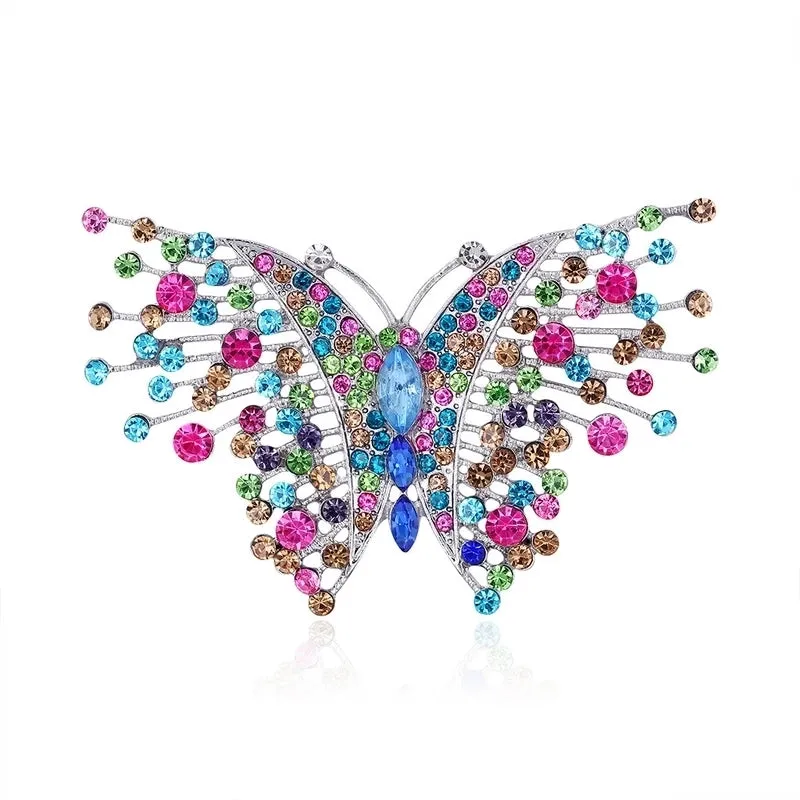 Retro Pin Insect Alloy Diamond Artificial Gemstones Women'S Brooches