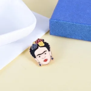 Retro Pin Portrait Alloy Enamel Women's Brooches