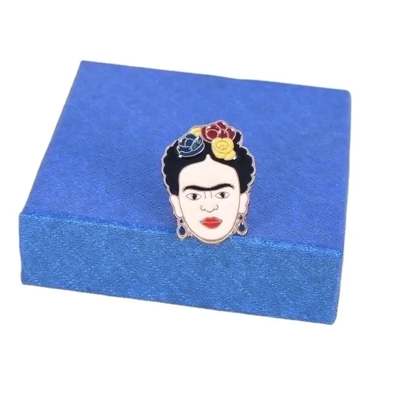 Retro Pin Portrait Alloy Enamel Women's Brooches