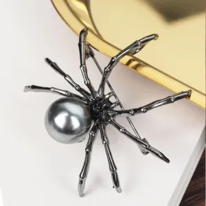 Retro Pin Spider Imitation Pearl Alloy Unisex Brooches