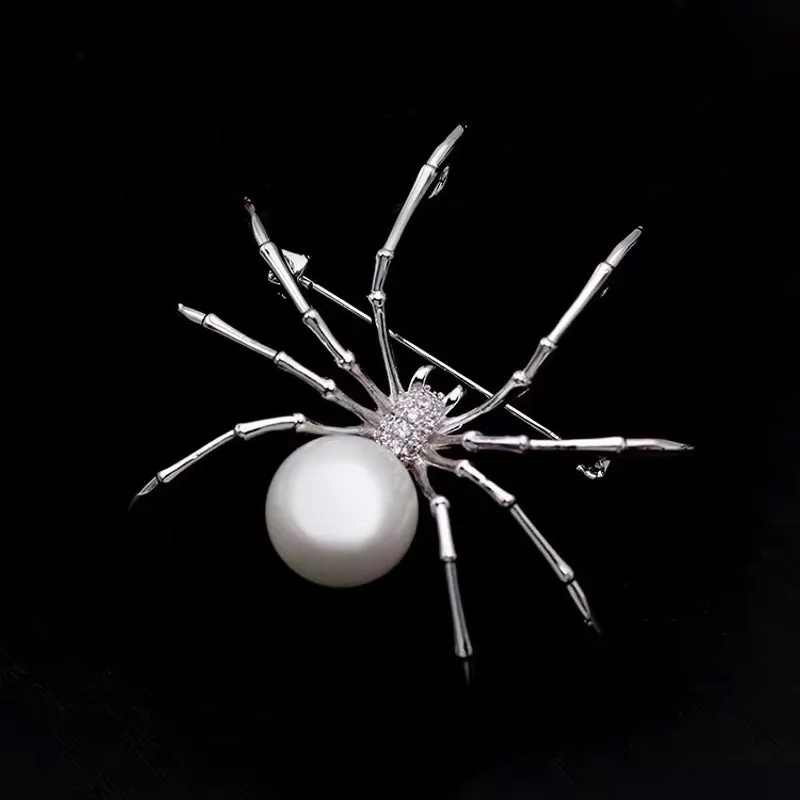 Retro Pin Spider Imitation Pearl Alloy Unisex Brooches