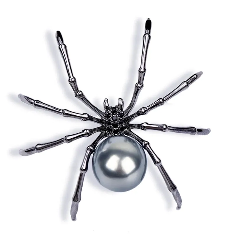 Retro Pin Spider Imitation Pearl Alloy Unisex Brooches