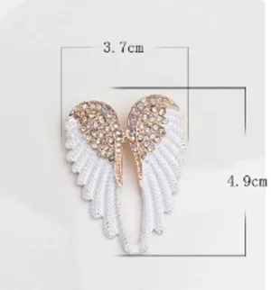 Retro Pin Wings Flower Alloy Enamel Women's Brooches